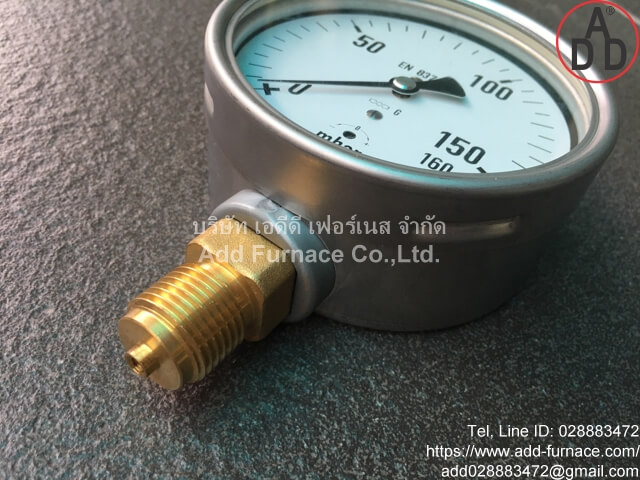 0-160mBar(0-16kPa)Afrisoขนาดหน้าปัด100mm 4inch เกลียวScrew 1/2inch (8)